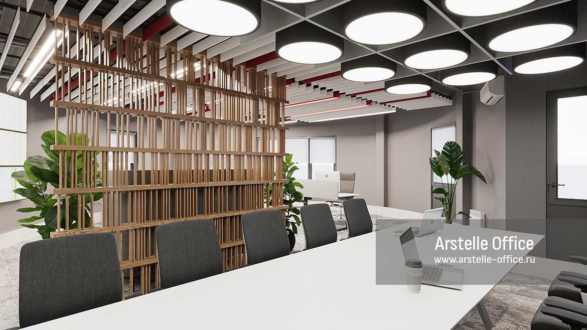 Дизайн кабинета. Рейки в офисе