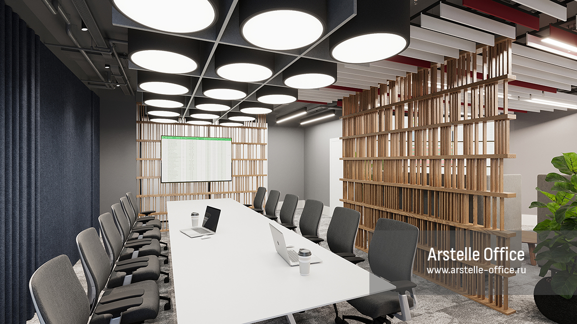 Дизайн кабинета. Рейки в офисе